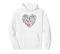 Nurse Heart Pattern for Women with Cute Nurse Leopard Print Felpa con Cappuccio