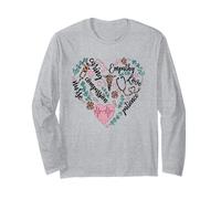 Nurse Heart Pattern for Women with Cute Nurse Leopard Print Maglia a Manica