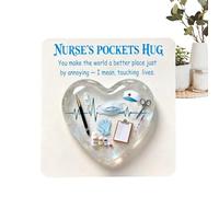 Nurse Hug - 2d Acrylic Motivational Keepsake, Portable Inspirational Card | Nurses' Day Motivational Cards For Nursing Students Healthcare Persons Hospital Staff Caregivers Graduation Birthday