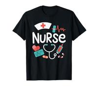 Nurse Icone Mediche Orgoglio Cura Infermiera Gratitudine Maglietta