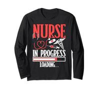 Nurse in Progress Loading Healthcare Humor Maglia a Manica