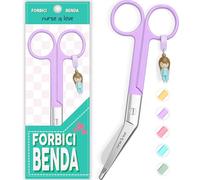 Nurse is Love, forbici da infermiere smussate, forbici per bendaggi per l'infermiera in difficoltà, forbici mediche angolate speciali come regalo per gli accessori da infermiere. Colore Lila
