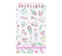 Nurse is Love - Taccuino tascabile a spirale per infermiere e aiuto curativo, formato A7, accessori e penna e sacchetto per infermiere, regalo per medici - UnicornS