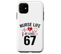 Nurse Life at Level 67 Funny Medical Student 67 Meme Custodia per iPhone 11