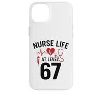 Nurse Life at Level 67 Funny Medical Student 67 Meme Custodia per iPhone 14 Plus