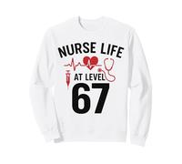 Nurse Life at Level 67 Funny Medical Student 67 Meme Felpa
