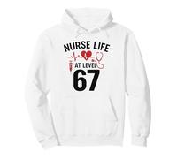 Nurse Life at Level 67 Funny Medical Student 67 Meme Felpa con Cappuccio