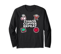 Nurse Life Chaos Coffee Repeat ER Medical Maglia a Manica