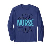 Nurse Life Heartbeat Stetoscopio Art Maglia a Manica