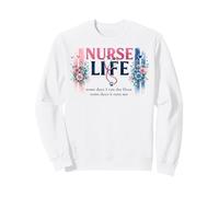 Nurse Life - Stetoscopio Floreale per Operatori Sanitari Felpa