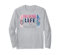 Nurse Life - Stetoscopio Floreale per Operatori Sanitari Maglia a Manica