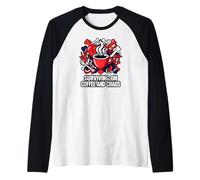 Nurse Life Surviving On Coffee And Chaos ER Maglia con Maniche Raglan