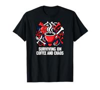 Nurse Life Surviving On Coffee And Chaos ER Maglietta