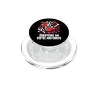 Nurse Life Surviving On Coffee And Chaos ER PopSockets PopGrip per MagSafe