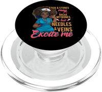 Nurse May Break My Bones But Needles and Veins Excite Me PopSockets PopGrip per MagSafe