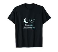 Nurse Night Shift Moon On Life Support On Design Maglietta