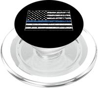 Nurse Police Wife Officer Thin Blue Line Heart Flag PopSockets PopGrip per MagSafe