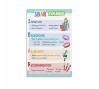 Nurse SBAR Communication Guide Poster, Healthcare Reporting Reference Chart, Educational Canvas Wall Art for Clinical Office or Classroom(Unframed,12x18inch(30x45cm))