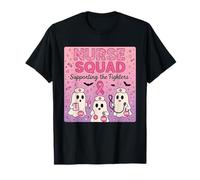Nurse Squad Fantasmi Nastro Rosa Tumore al Seno Supporto Maglietta