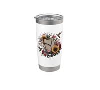 Nurse - Stetoscopio floreale con colibrì, girasole e margherite Bicchiere termico in acciaio inox doppia parete
