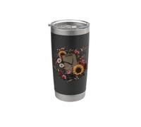 Nurse - Stetoscopio floreale con colibrì, girasole e margherite Bicchiere termico in acciaio inox doppia parete