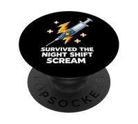 Nurse Survived The Night Shift Scream PopSockets PopGrip Adesivo
