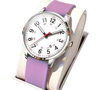 Nurse Watch, Waterproof Analog With Alloy + Silicone Strap, Easy-Read Dial, Second Hand, 24-Hour Medical Watch, Casual, Sporty Design For Women, Men 1.65 Inches