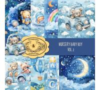 Nursery Baby Boy Vol.2: 20 Sheets Double Sided, 8,5" x 8,5", Craft Paper Pad For Scrapbooking, Pastel Nursery Baby Boy Collection Ephemera Scrapbook ... Supplies & Collage Art Craft Paper Project