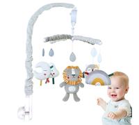 Nursery Crib Mobile, Children Cot Phone, Cradle Mobile with Music, Bedtime Moving with Dolls, 26.77x12.99 Inches, Soft Cover Crib for Girls Aged 0-12 Months