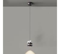 Nursery Light Cartoon Bear Small Pendant Lighting Fixture Chrome Nordic Mid Century Hanging Lamp Girls Chandelier for Bedroom Boys Room Bathroom