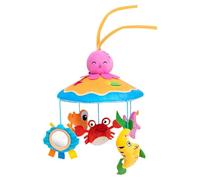 Nursery Mobile, Baby Bassinet Mobile Hanger, Rotating Cute Animal Nursery Decor 12.99x9.84x9.84 inches Preschool Learning Toys, Soft Colors, for Girls, Boys, Stroller, Baby’s Room