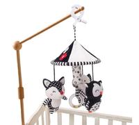 Nursery Mobiles - High Contrast Crib Hanging Toy, Visual Sensory Development Decor, Plush Animal Owl Elephant Fox Doll Mobile Soft Texture, Creative Nursery Ornament Accessory | For Boys Girls