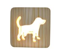 Nursery Night Light - Cute Dog Wooden Decoration Lamp Compact Design | Warm Ambient Tabletop Night Light For Bedroom And Study Spaces | Decorative Desk Lamp For Girls Boys Nursery School Hallway Bedsi