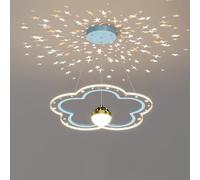 Nursery Pink LED Flower Chandelier Star Projector Nordic Cloud Ceiling Pendant Light Large Blue Gold Hanging Lamp for Bedroom Boys Girls Room