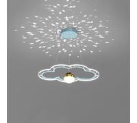 Nursery Pink LED Flower Chandelier Star Projector Nordic Cloud Ceiling Pendant Light Large Blue Gold Hanging Lamp for Bedroom Boys Girls Room