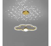 Nursery Pink LED Flower Chandelier Star Projector Nordic Cloud Ceiling Pendant Light Large Blue Gold Hanging Lamp for Bedroom Boys Girls Room