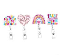 Nurse's Choice, elegante porta badge retrattile con struttura in acrilico (B)