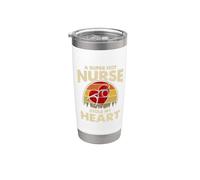 Nurses Couple Gift Super Hot Nurse Stole My Heart Valentines Bicchiere termico in acciaio inox doppia parete