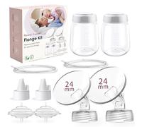 Nursi Luna 24mm Parti della pompa compatibili con i tiralatte S2 S1 9 Plus Sostituire e S2 Accessori Incl 24mm Flangia Valvola Duckbill Tubi Protezione antiriflusso Bottiglie