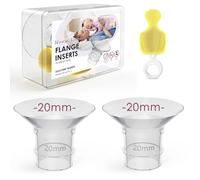 Nursi Luna Inserti flangiati da 20 mm per flangia/scudo da 24 mm della maggior parte delle pompe, kit di dimensionamento della flangia inserto flangia in silicone, ridurre il tunnel del capezzolo di