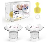Nursi Luna Inserti flangiati da 21 mm per flangia/scudo da 24 mm della maggior parte delle pompe, kit di dimensionamento della flangia in silicone, ridurre il tunnel del capezzolo di 24 mm fino a 19