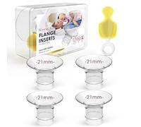 Nursi Luna Inserti per flangia, 4 pezzi, 21 mm per flangia/scudo da 24 mm, kit di dimensionamento flangia in silicone per accessori di ricambio per tiralatte