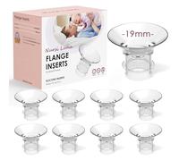 Nursi Luna Inserti per flangia, 8 pezzi, 19 mm, per flangia/scudo da 24 mm, kit di dimensionamento della flangia in silicone, kit essenziale per l'allattamento al seno per le neomamme