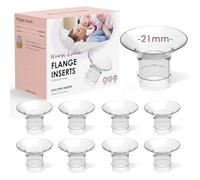 Nursi Luna Inserti per flangia, 8 pezzi, 21 mm, per flangia/scudo da 24 mm, kit di dimensionamento della flangia in silicone, kit essenziale per l'allattamento al seno per le neomamme