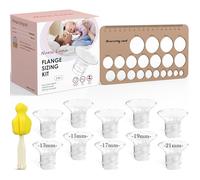 Nursi Luna Kit di dimensionamento della flangia 3 in 1 con 10 inserti flangiati da 13/15/17/19/21 mm, kit di inserti flange in silicone per flangia/scudo da 24 mm, kit essenziale per il pompaggio per