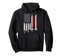 Nursing CNA - Nurse Life - Nursing US Flag Felpa con Cappuccio