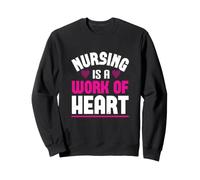 Nursing Is A Work of Heart Nurse Funny Nurses Felpa