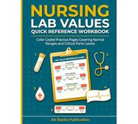 Nursing Lab Values Quick Reference Workbook: Color-Coded Practice Pages Covering Normal Ranges and Critical Panic Levels