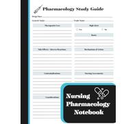 Nursing Pharmacology Notebook: Blank Drug Study Template & Reference Guide for Student Nurses | 120 Structured Pages for Medications, Considerations, Side Effects & NCLEX Prep