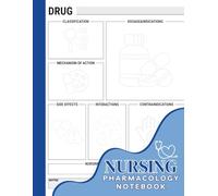 Nursing Pharmacology Notebook: Medication Study Templates for Nursing School - Learn and Memorize Drug Details Easily